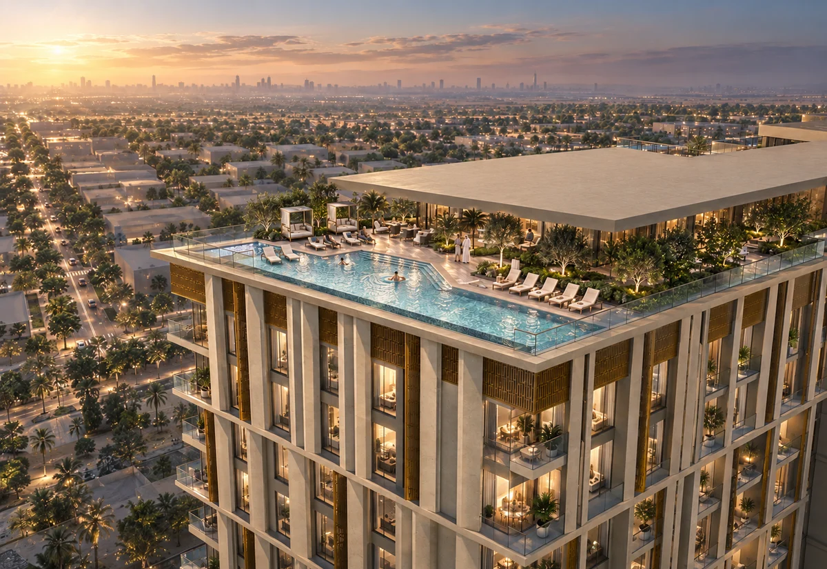 Roof deck and rooftop pool, LASAL